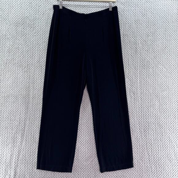 Chicos Travelers Pants Womens 2P US12/14P Black Naia Stretch Straight PullOn - Picture 1 of 13